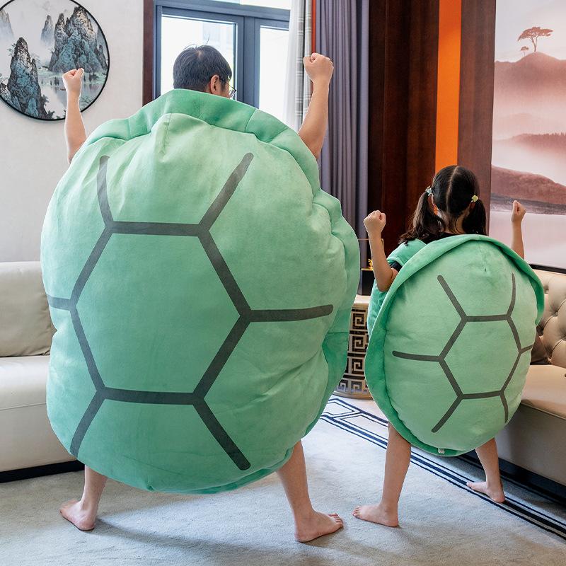 Coussins portables en forme de carapace de tortue - Vert