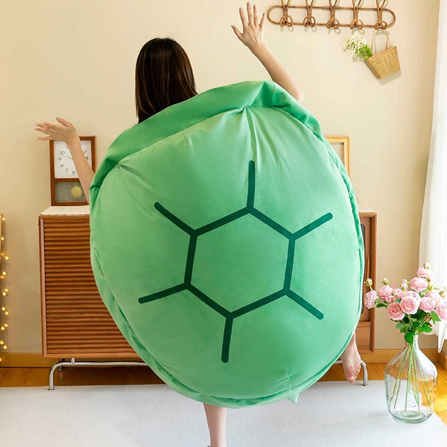 Coussins portables en forme de carapace de tortue - Vert