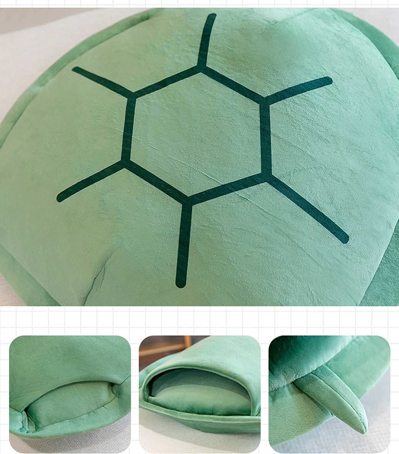 Coussins portables en forme de carapace de tortue - Vert